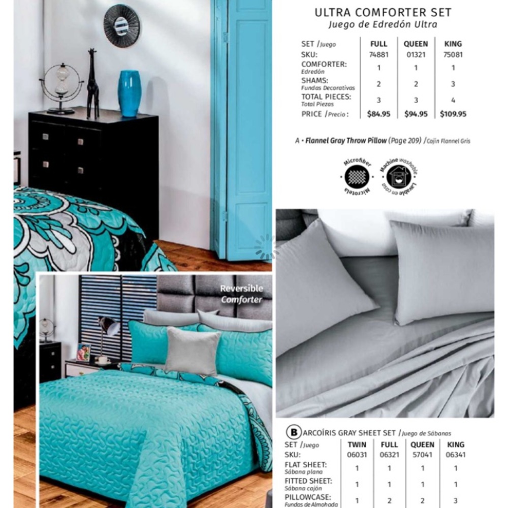 Comfortes sets different sizes and color differe
